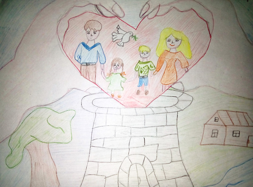 Завершился конкурс рисунков «Я и моя семья» - ДК Октябрь